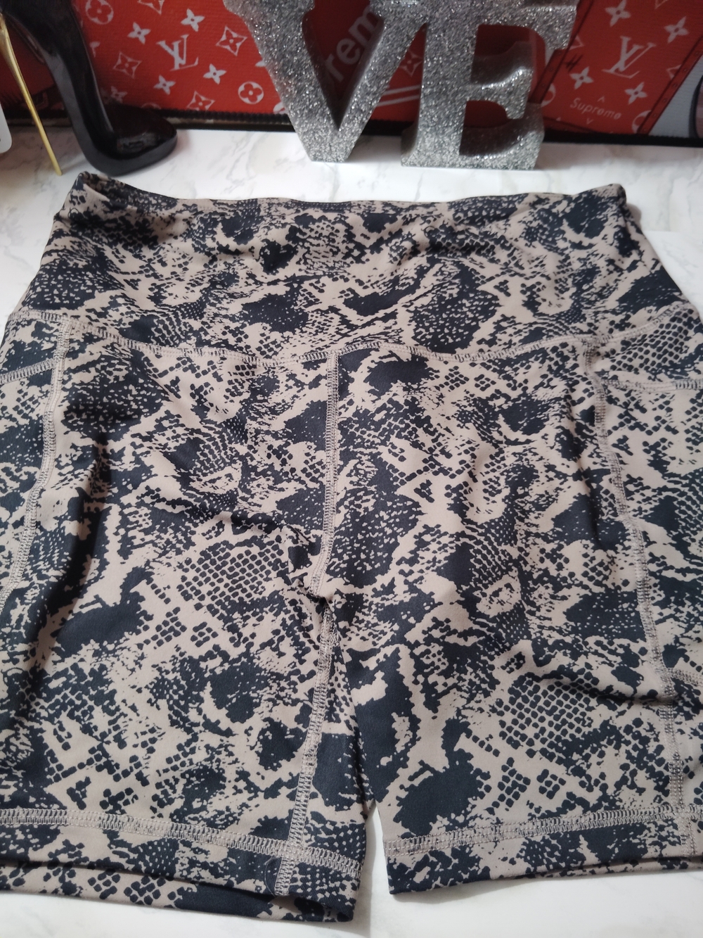 WSS Power Bike Short Animal Print Athletic Shorts Like New